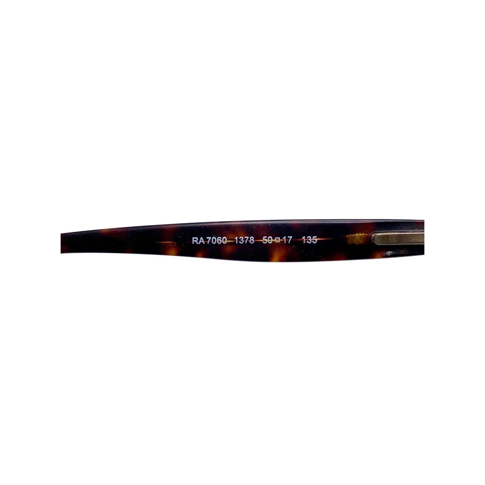Ralph Lauren RA7060 1378 Brown Tortoise Shell Rectangular Eyeglasses 50-17-135